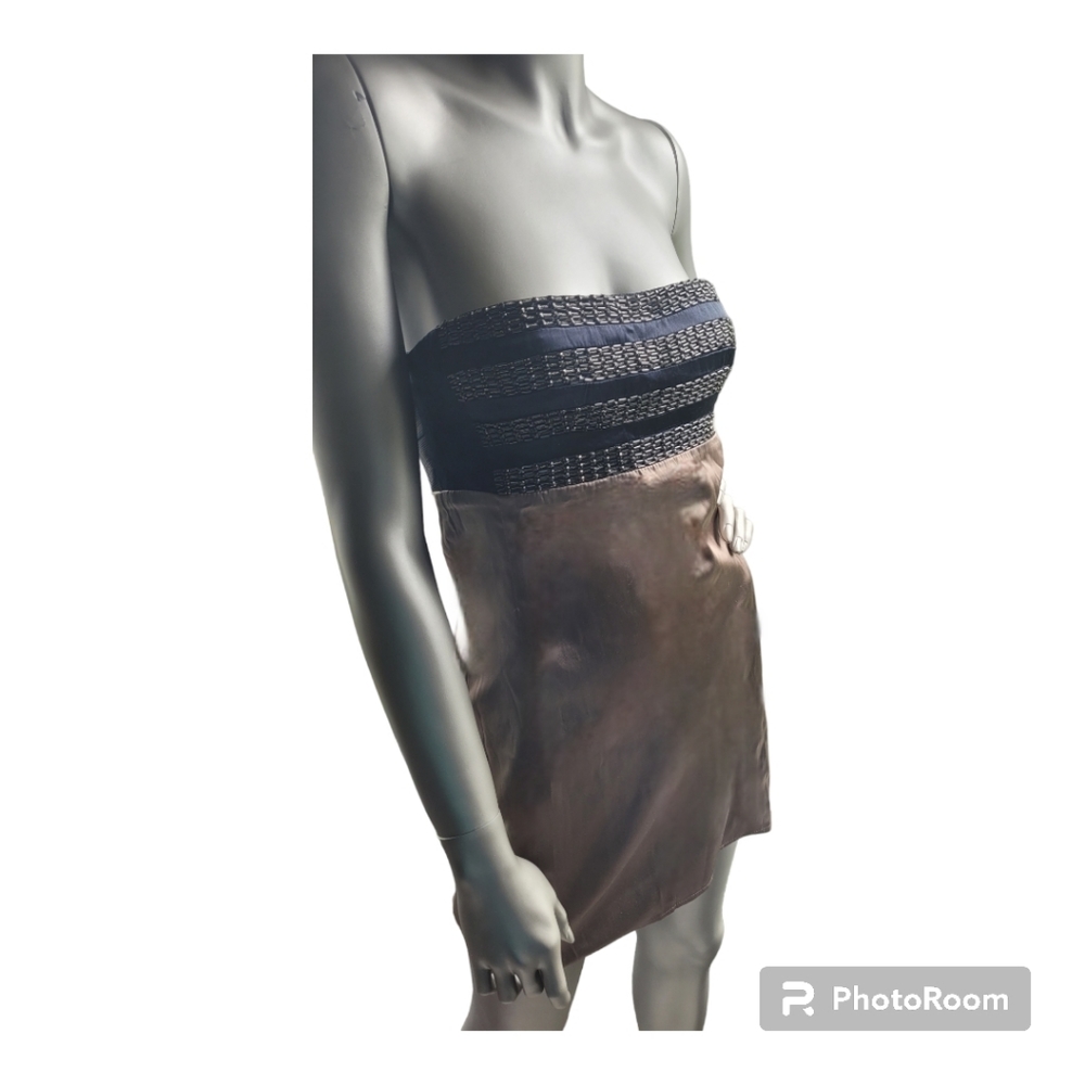 Silk, Beaded Stella & Jamie Strapless Mini Dress